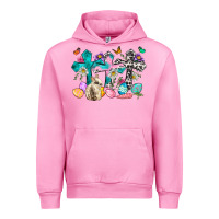 Fuchsia Pink Western rabbit with Cross and flowers Urban Hoodie - Neo Western