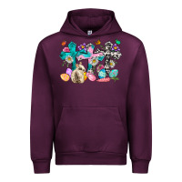 Mauve Wine Western rabbit with Cross and flowers Urban Hoodie - Neo Western