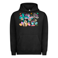 Pigment Black Western rabbit with Cross and flowers Urban Hoodie - Neo Western