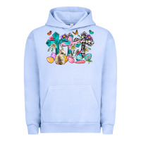 Pigment Grape Ice Western rabbit with Cross and flowers Urban Hoodie - Neo Western