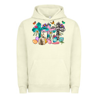 Pigment Pistachio Western rabbit with Cross and flowers Urban Hoodie - Neo Western