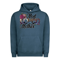 Pigment Midnight Navy most loved mother Urban Hoodie - SublimationCraftShop