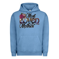 Pigment Pebble Blue most loved mother Urban Hoodie - SublimationCraftShop