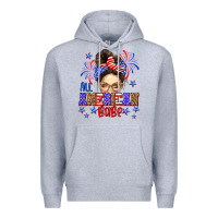 Heather Grey All American babe Premium Hoodie - Neo Western