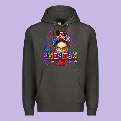 All American Babe Premium Hoodie Designed By Neo Western