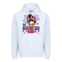 White All American babe Premium Hoodie - Neo Western