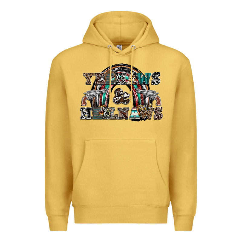 Yeehaws And Heilnaws Premium Hoodie by SublimationCraftShop | Teevron