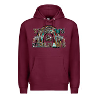 Burgundy yeehaws and heilnaws Premium Hoodie - SublimationCraftShop
