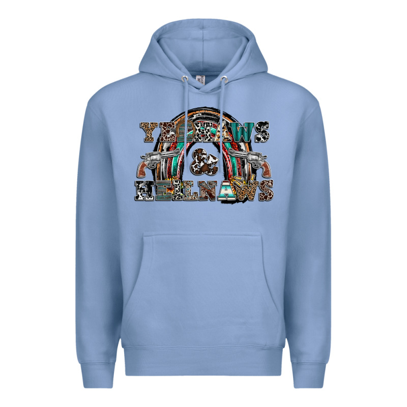Yeehaws And Heilnaws Premium Hoodie by SublimationCraftShop | Teevron