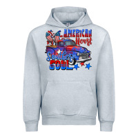 Heather Grey American heart southern soul truck 4th of july Urban Hoodie - CowGirlArtShop