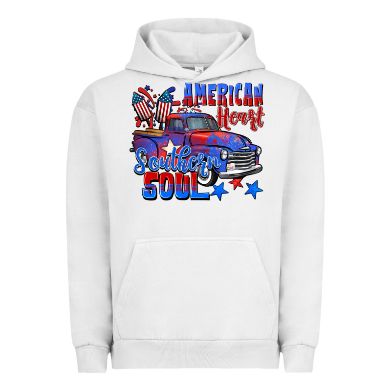 American Heart Southern Soul Truck 4th Of July Urban Hoodie by CowGirlArtShop | Teevron