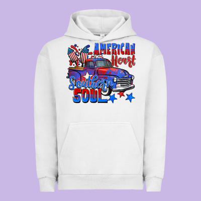 American Heart Southern Soul Truck 4th Of July Urban Hoodie Designed By Cowgirlartshop
