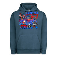 Pigment Midnight Navy American heart southern soul truck 4th of july Urban Hoodie - CowGirlArtShop