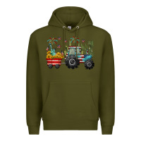 Army Green 4th of july tractor Premium Hoodie - CowGirlArtShop