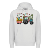 Dove Grey 4th of july tractor Premium Hoodie - CowGirlArtShop