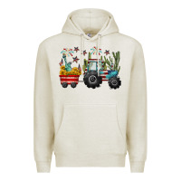 Oatmeal Heather 4th of july tractor Premium Hoodie - CowGirlArtShop