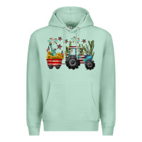 Seafoam 4th of july tractor Premium Hoodie - CowGirlArtShop