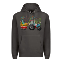 Smoke 4th of july tractor Premium Hoodie - CowGirlArtShop