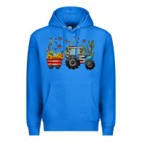 True Royal 4th of july tractor Premium Hoodie - CowGirlArtShop