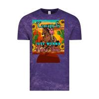 Cloud Purple cowgirls just wanna have fun 12 oz can cooler (regular) Vintage Tee - Artiststas