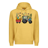 Antique Gold 4th of july tractor Premium Hoodie - CowGirlArtShop