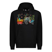 Black 4th of july tractor Premium Hoodie - CowGirlArtShop