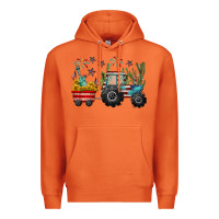 Carrot 4th of july tractor Premium Hoodie - CowGirlArtShop