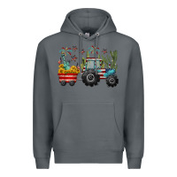 Rock 4th of july tractor Premium Hoodie - CowGirlArtShop