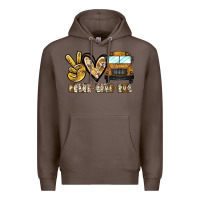 Coffee peace love bus Premium Hoodie - CowhideDigitalArt