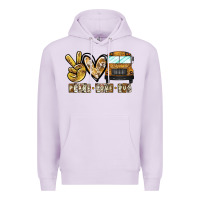 Lilac peace love bus Premium Hoodie - CowhideDigitalArt