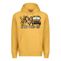 Mustard peace love bus Premium Hoodie - CowhideDigitalArt