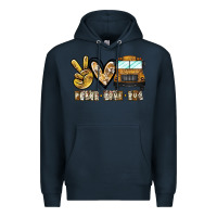 Navy peace love bus Premium Hoodie - CowhideDigitalArt