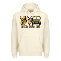 Sandshell peace love bus Premium Hoodie - CowhideDigitalArt