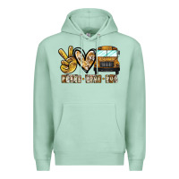 Seafoam peace love bus Premium Hoodie - CowhideDigitalArt