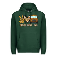 Sports Green peace love bus Premium Hoodie - CowhideDigitalArt