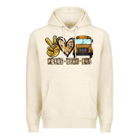 Tofu peace love bus Premium Hoodie - CowhideDigitalArt