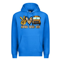 True Royal peace love bus Premium Hoodie - CowhideDigitalArt