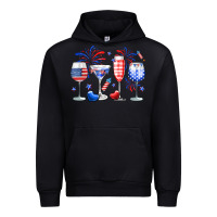 Black 4th of July wine glasses Urban Hoodie - Neo Western