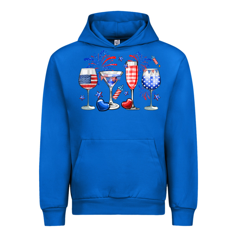 4th Of July Wine Glasses Urban Hoodie by Neo Western | Teevron