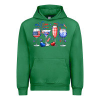 Emerald 4th of July wine glasses Urban Hoodie - Neo Western