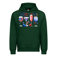 Forest Green 4th of July wine glasses Urban Hoodie - Neo Western
