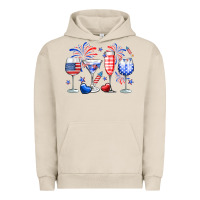 Pigment French Oak 4th of July wine glasses Urban Hoodie - Neo Western