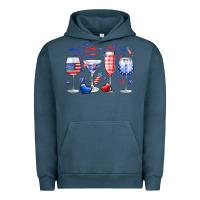 Pigment Midnight Navy 4th of July wine glasses Urban Hoodie - Neo Western