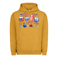 Pigment Peanut Butter 4th of July wine glasses Urban Hoodie - Neo Western