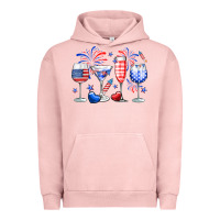 Pigment Salmon 4th of July wine glasses Urban Hoodie - Neo Western