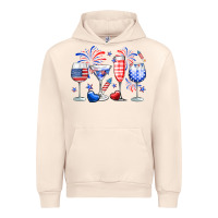 Sandshell 4th of July wine glasses Urban Hoodie - Neo Western
