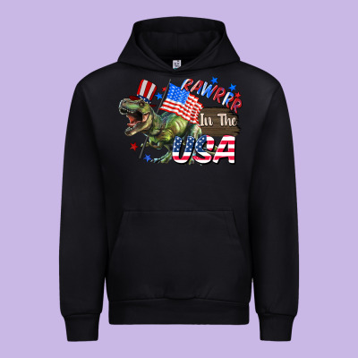 Rawrrr In The Usa 4th Of July Urban Hoodie Designed By Cowgirlartshop