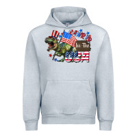 Heather Grey Rawrrr in the USA 4th of july Urban Hoodie - CowGirlArtShop