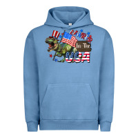 Pigment Pebble Blue Rawrrr in the USA 4th of july Urban Hoodie - CowGirlArtShop