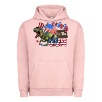 Pigment Salmon Rawrrr in the USA 4th of july Urban Hoodie - CowGirlArtShop